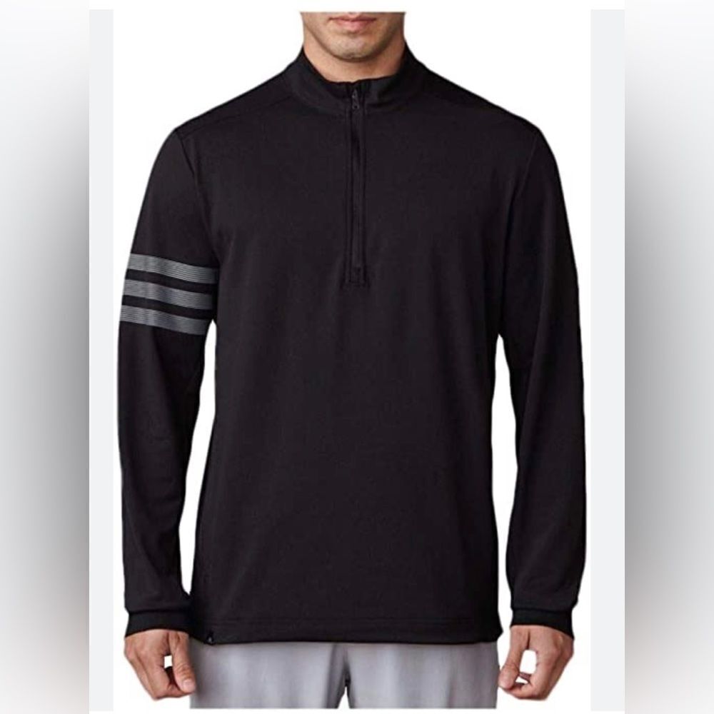 Adidas Golf Adi Competition Men's Black 1/4 Zip Pullover Layering Top Jacket L